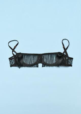 Fringe Glam Fringe Demi Bra Black