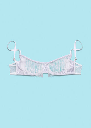 Fringe Glam Fringe Demi Bra White