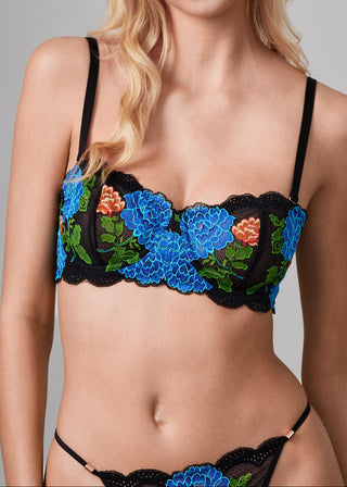 Im Your Favorite Balconette Bra Black Floral