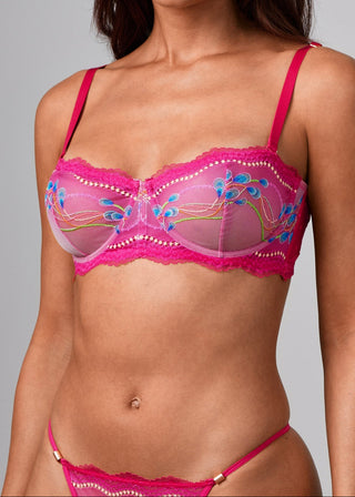 Im Your Favorite Balconette Bra Pink Peacock