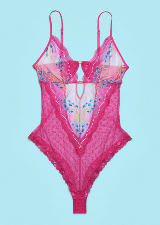 Im Your Favorite Bodysuit Pink Peacock
