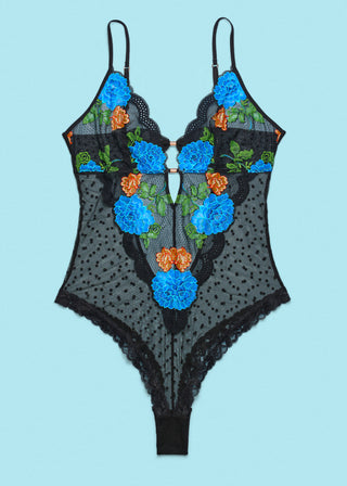 Im Your Favorite Bodysuit Black Floral
