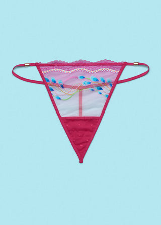 Im Your Favorite Thong Pink Peacock