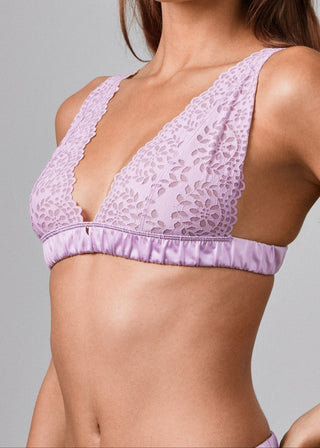 Lacy Dazy Triangle Bralette Orchid Spice