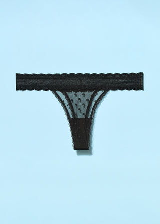 Light Up the World Thong Black Pepper