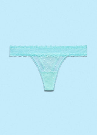 Light Up the World Thong Electric Blue