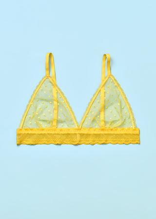 Light Up the World Triangle Bralette Lemon Zest