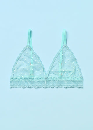 Light Up the World Triangle Bralette Electric Blue