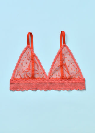 Light Up the World Triangle Bralette Tangerine Tango