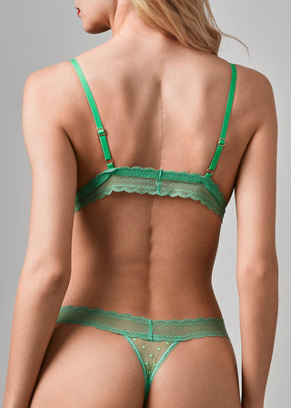Light Up the World Triangle Bralette Lime