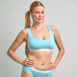 OF x SR Blue Icon Crop Bra