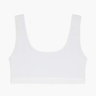 OF x SR White Rib Scoop Bra