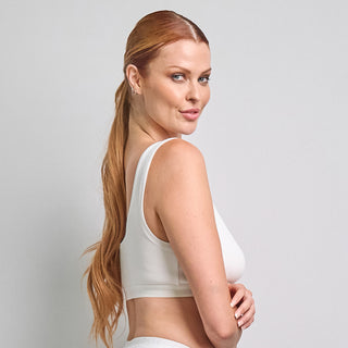 OF x SR White Rib Scoop Bra