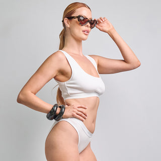 OF x SR White Rib Bikini Underwear