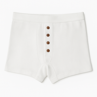 White Rib Loungewear Boxer